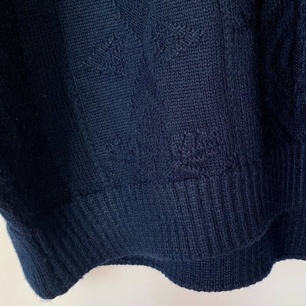 VTG BOGNER Men's Dark Blue Wool Blend Apres Ski Sweater Size M Fits like L - Picture 2 of 12